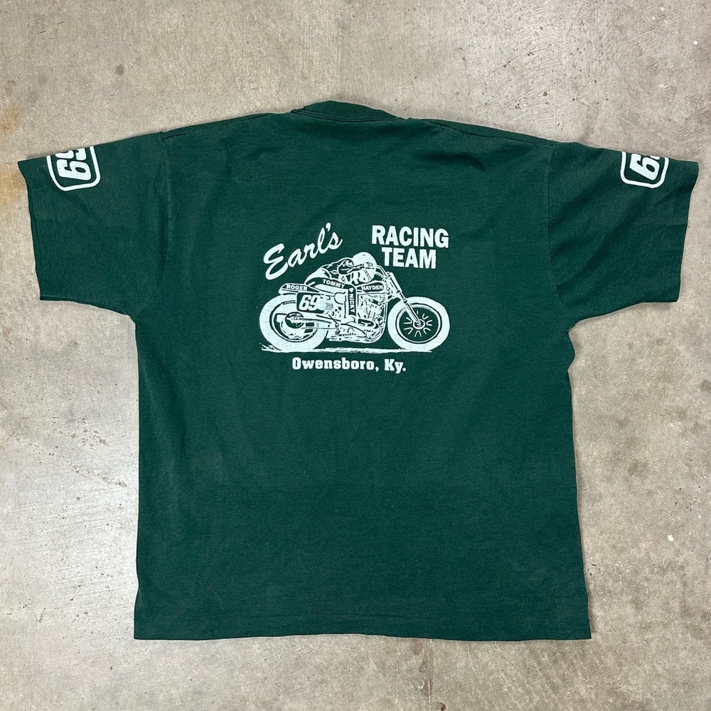 Vintage #69 Moto Racing Team green t-shirt